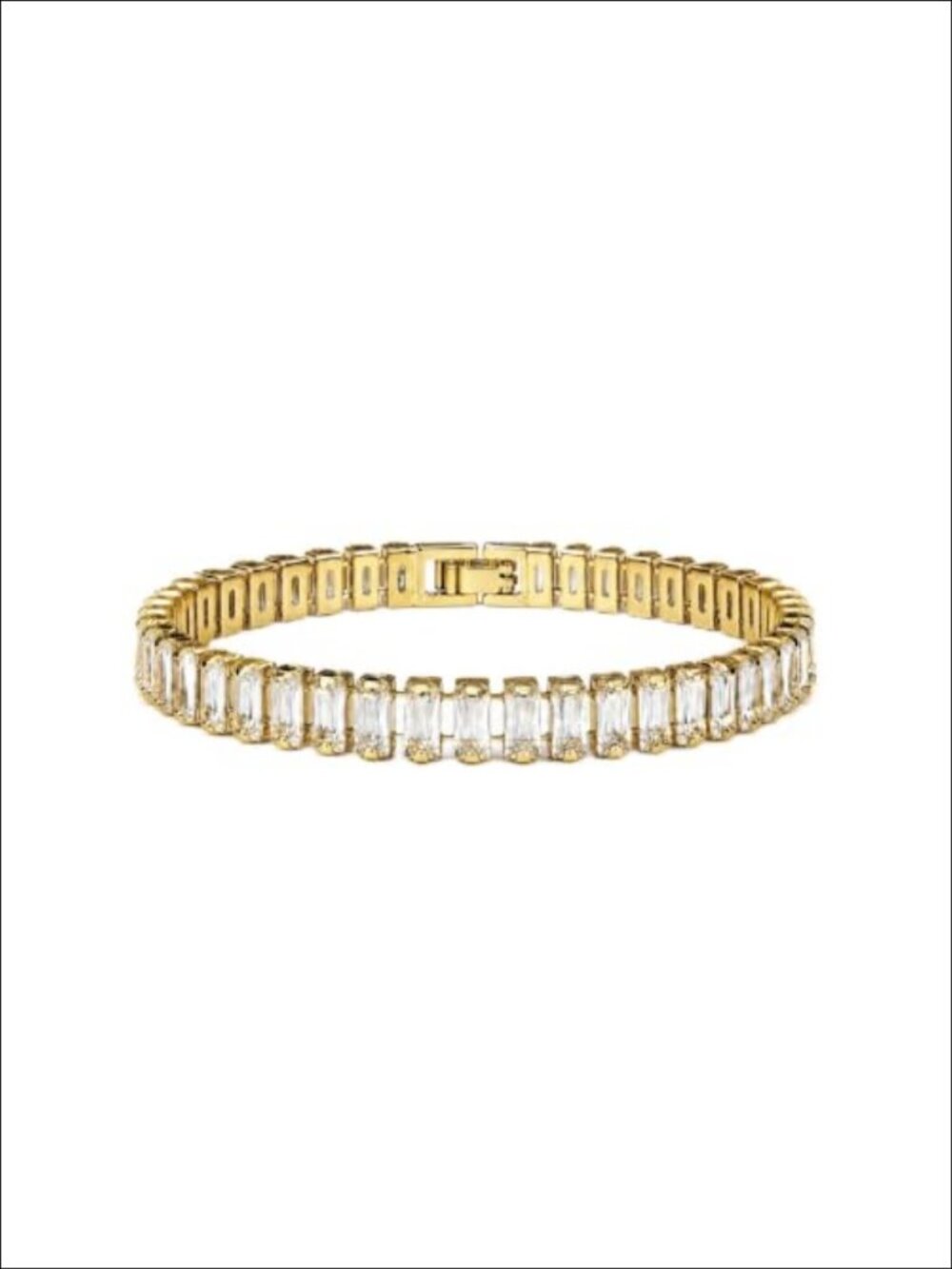18K Gold Plated Cubic Zirconia Tennis Bracelet for Women Classic Elegant